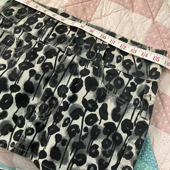 Cheap Monday Barbie Mini Skirt Womens S Leopard Print Floral Skate Emo Grunge - Picture 7 of 9